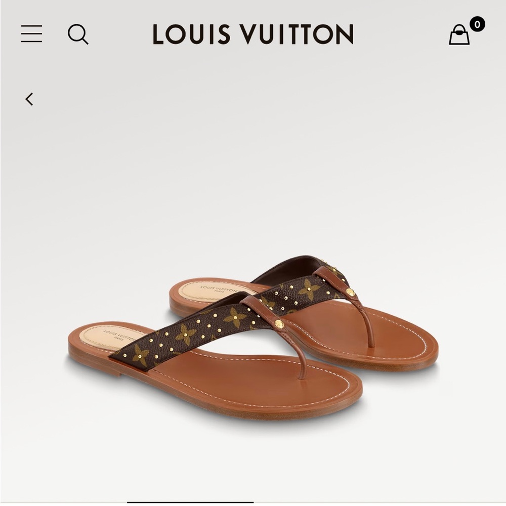 Louis Vuitton Sunny flat thong 38 1/2